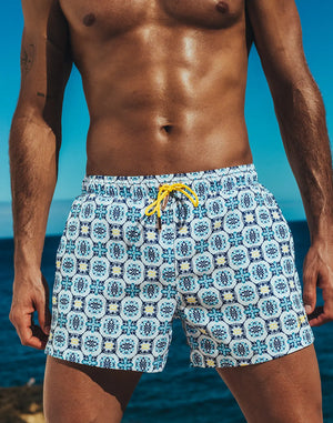 BYRON SWIM SHORT - MYKONOS PRINT