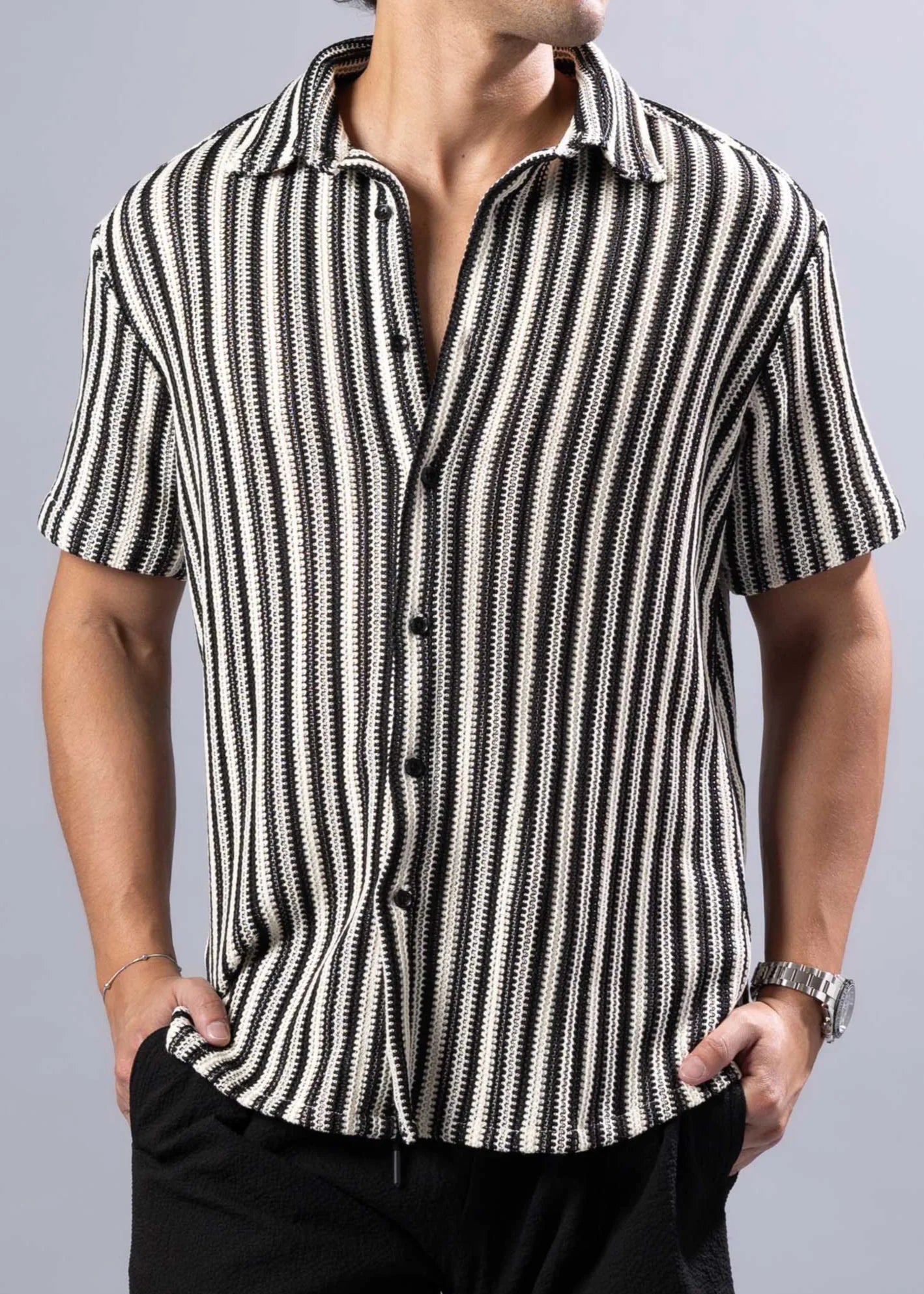 TEXTURE KNIT S/S SHIRT