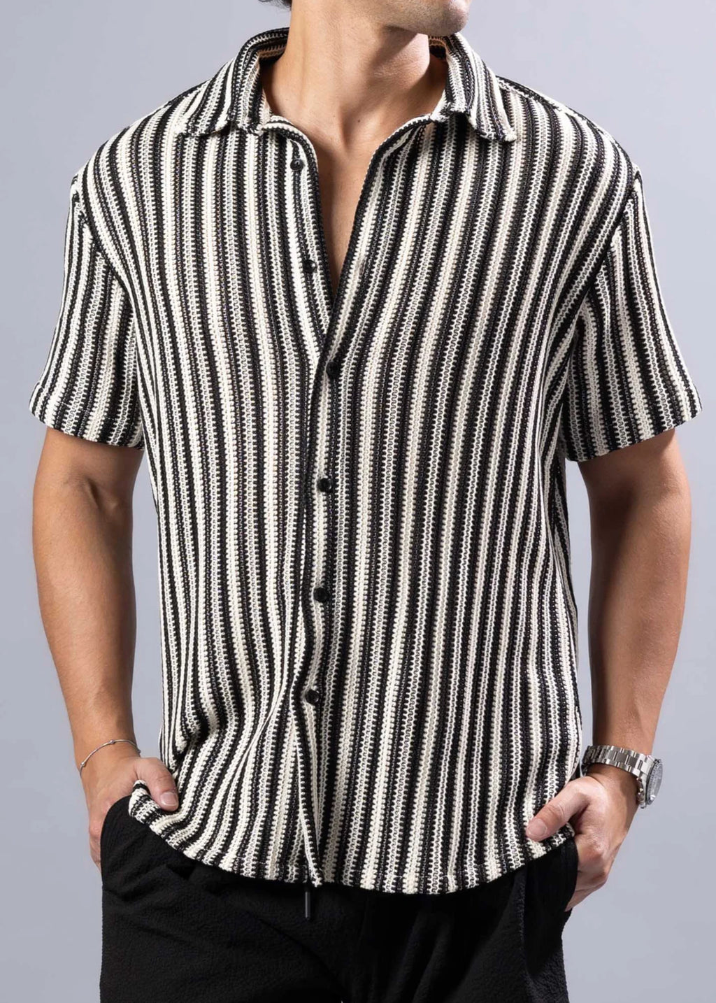 TEXTURE KNIT S/S SHIRT