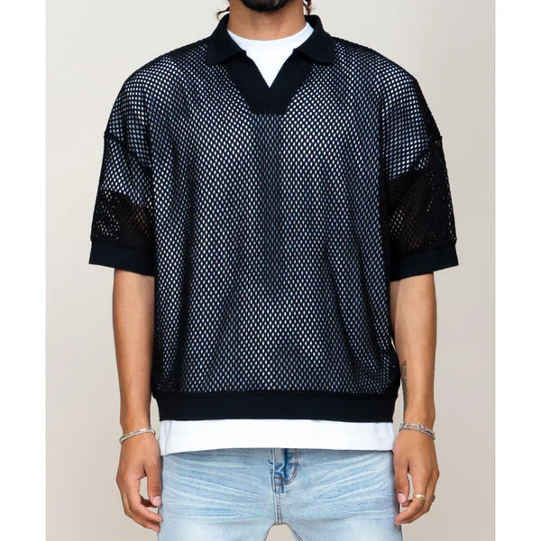 EPTM KNIT MESH POLO T-SHIRT