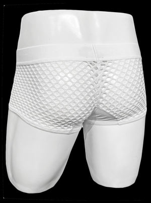 BUTTON FLY FISHNET TRUNK