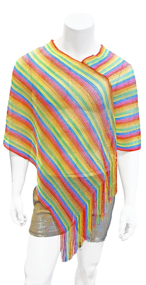 RAINBOW GLITTER PONCHO