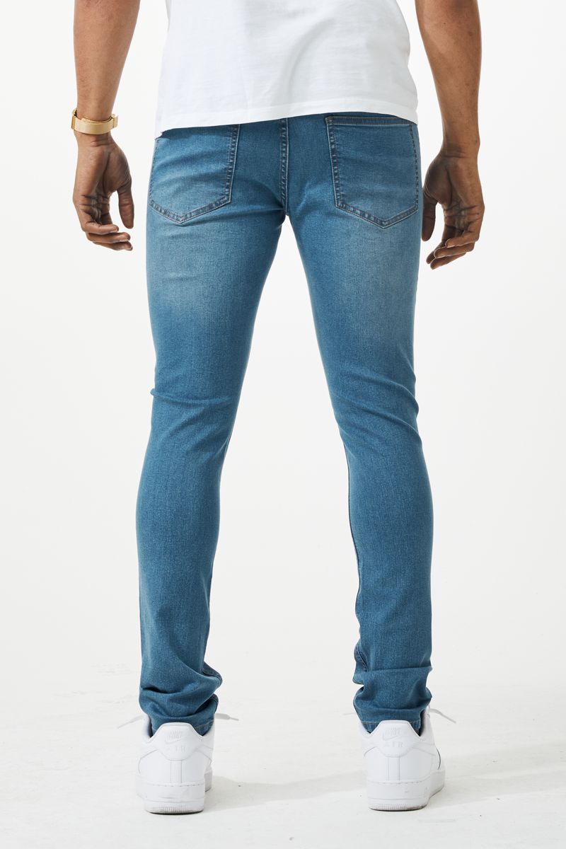 VAQUEROS DE DENIM DE AJUSTE AJUSTADO