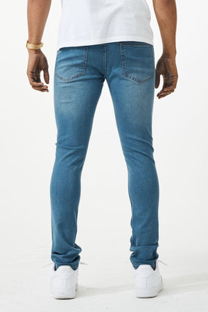 VAQUEROS DE DENIM DE AJUSTE AJUSTADO
