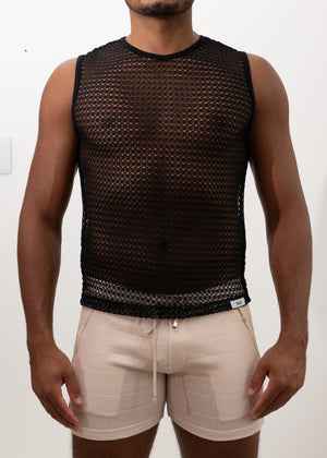 CROCHET MUSCLE TANK TOP