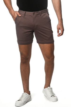 TEXTURED STRETCH KNIT CHINO SHORTS