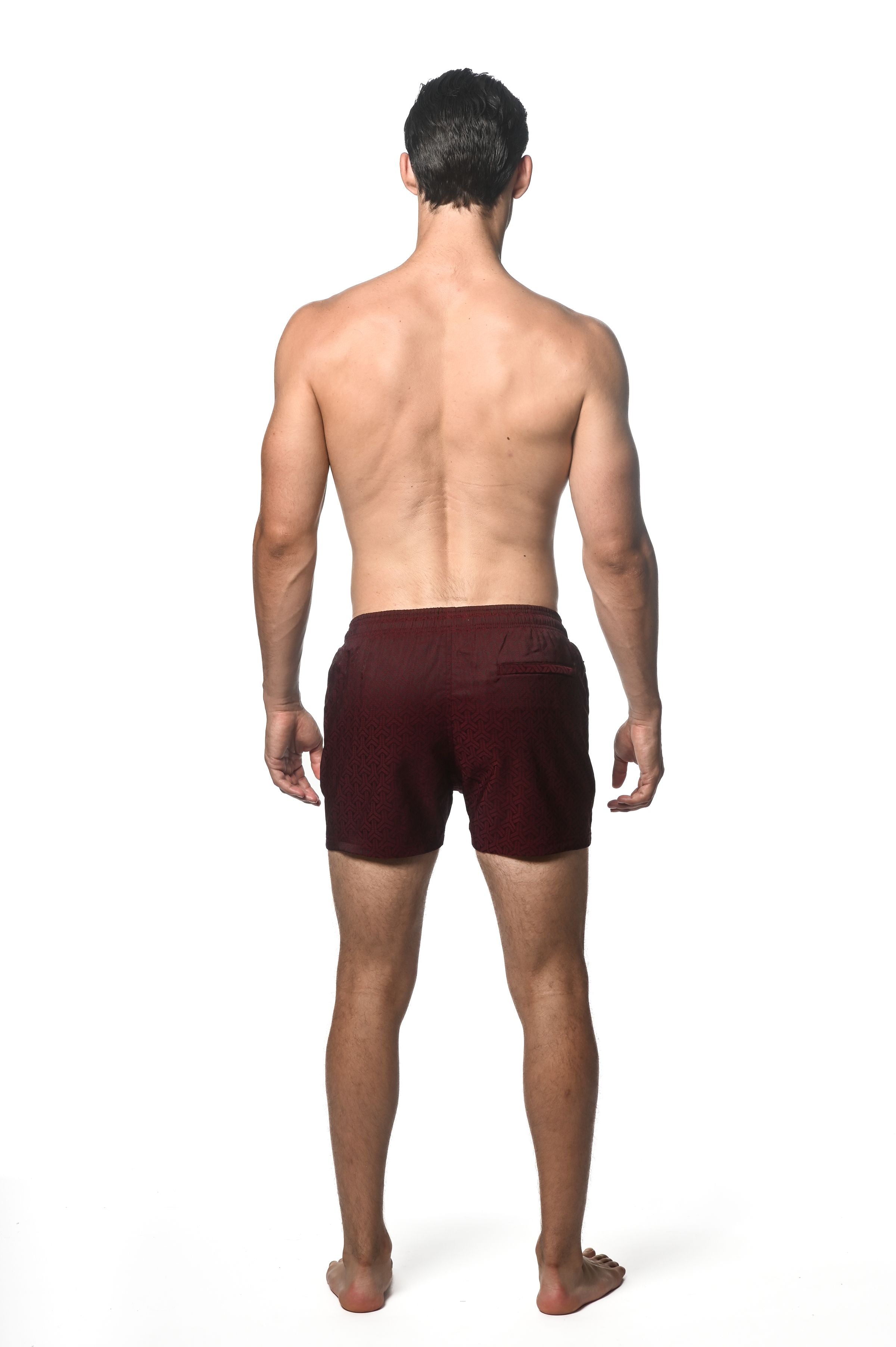 JACQUARD SWIM SHORT W/ MESH LINER