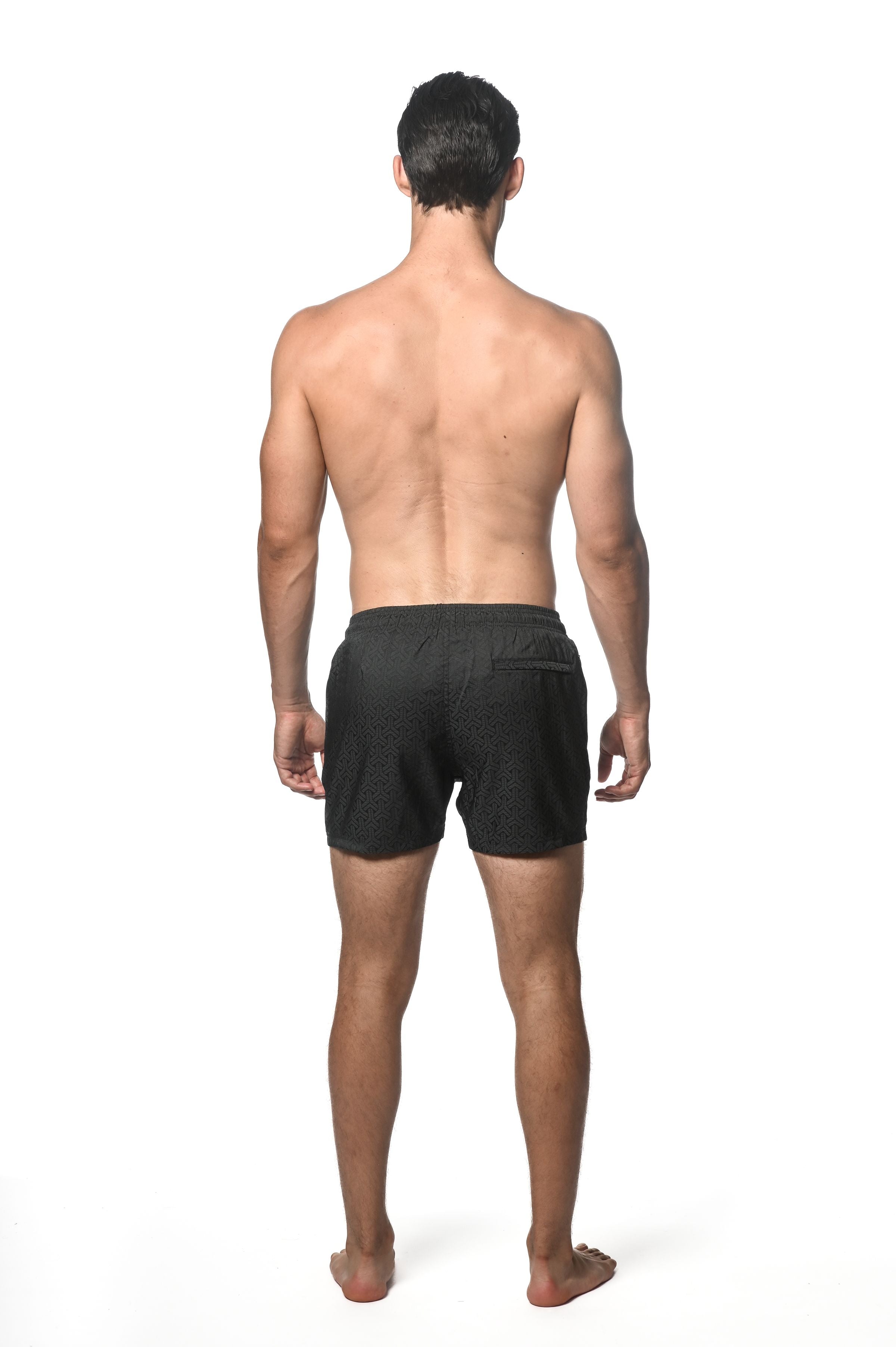 JACQUARD SWIM SHORT W/ MESH LINER