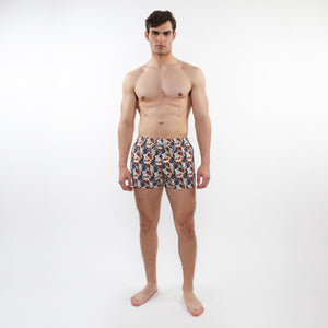 PRINTED SWIM SHORT W/ MESH LINING