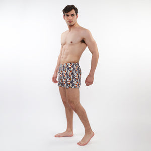 PRINTED SWIM SHORT W/ MESH LINING