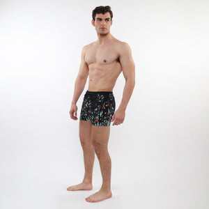 PRINTED SWIM SHORT W/ MESH LINING