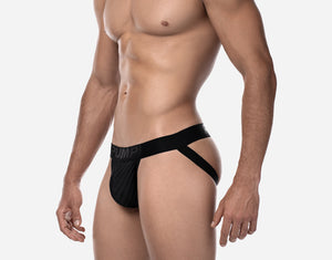 WHISPER BLACK JOCKSTRAP