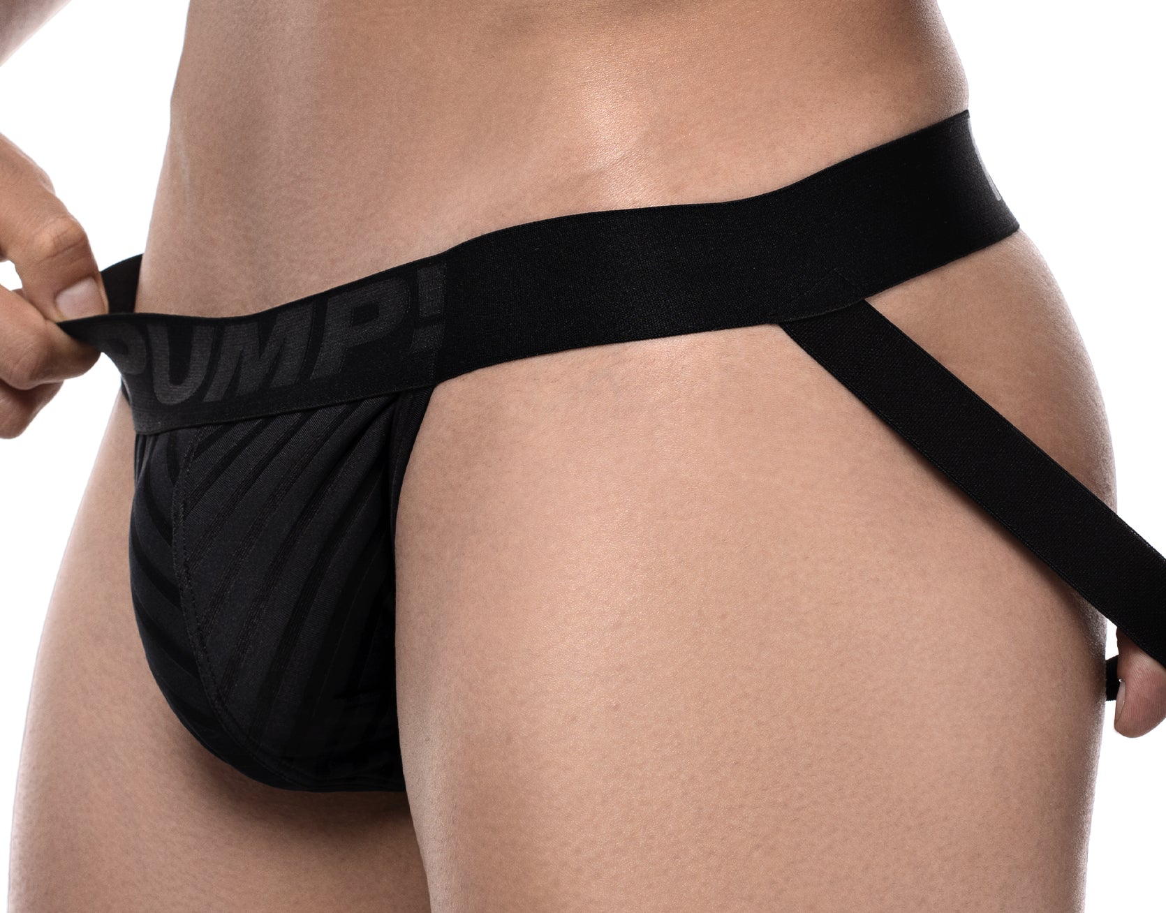 WHISPER BLACK JOCKSTRAP