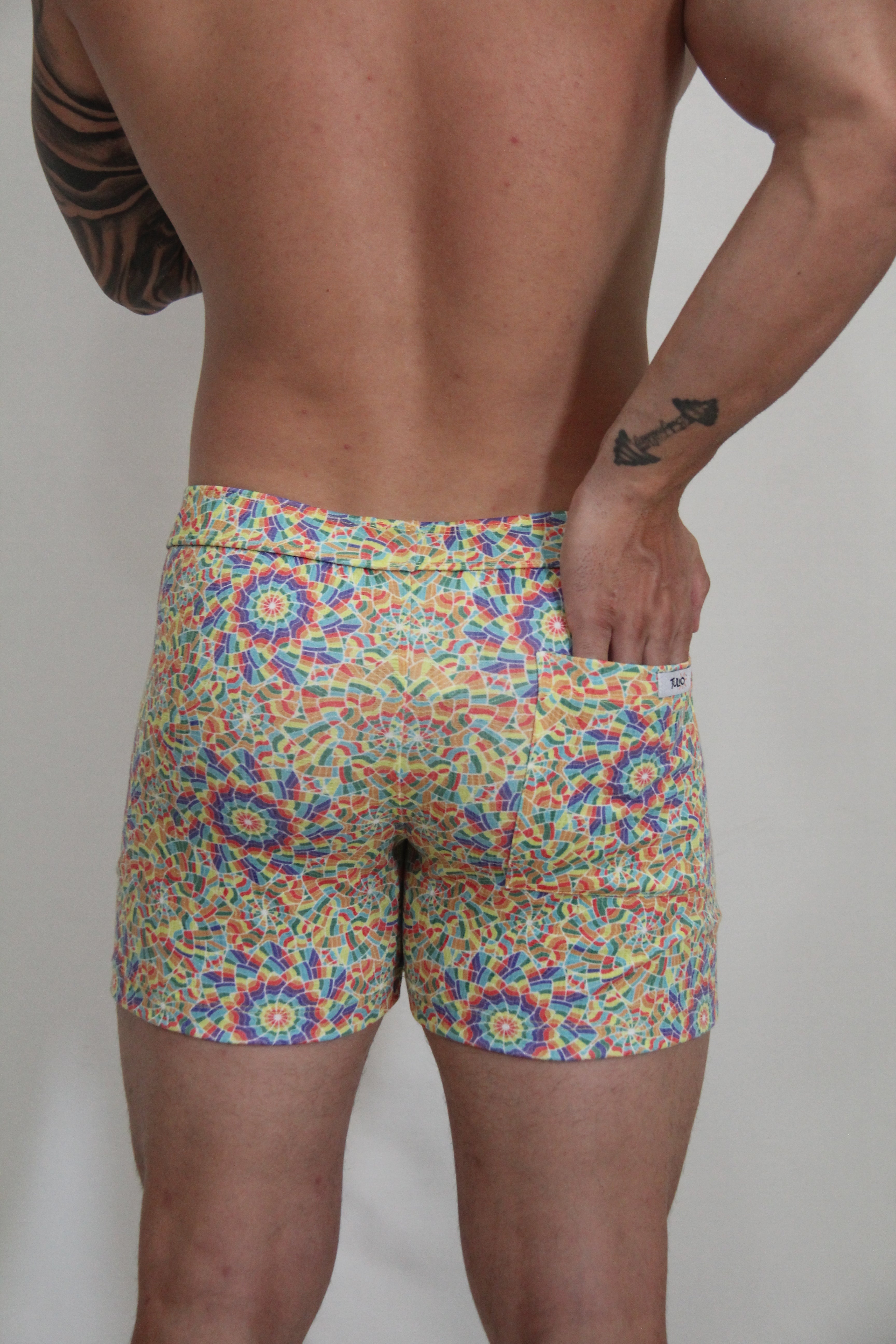 PANTALONES CORTOS CON TEXTURA DE LINO MANDALA