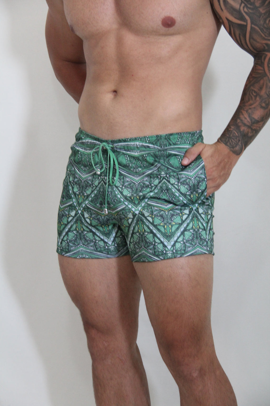 PANTALONES CORTOS CON TEXTURA DE LINO MANDALA