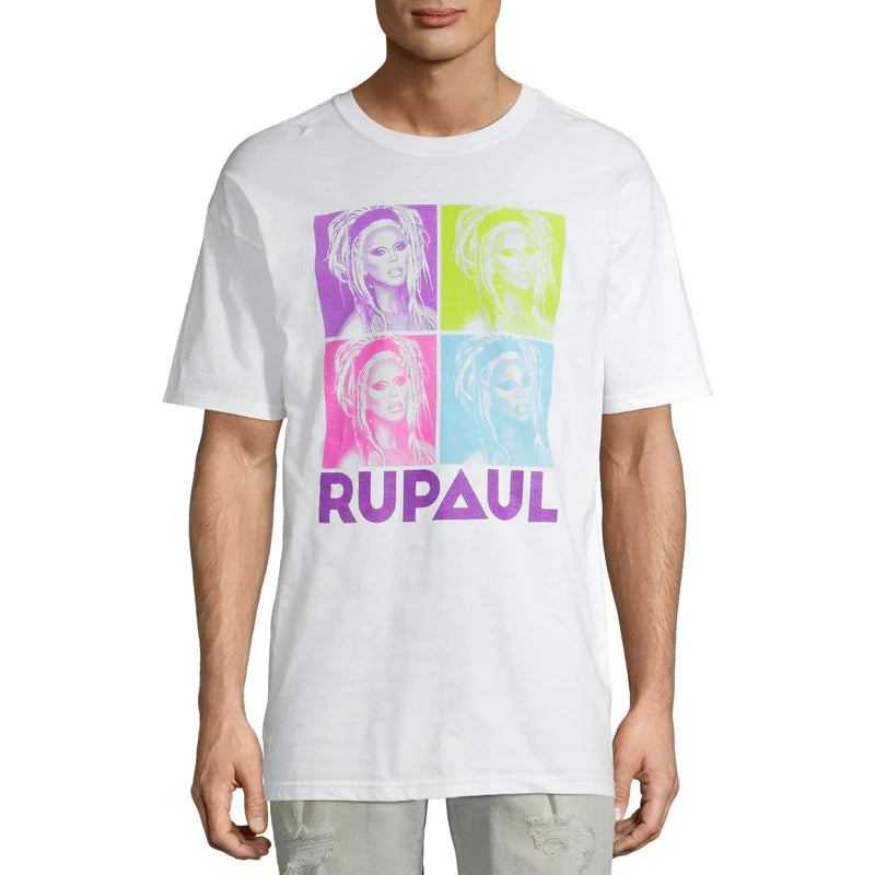 RU PAUL DUOTONE SQUARES TEE