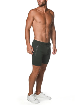 FLEECE FLEX-COTTON STRETCH SHORTS