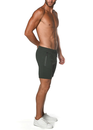 FLEECE FLEX-COTTON STRETCH SHORTS