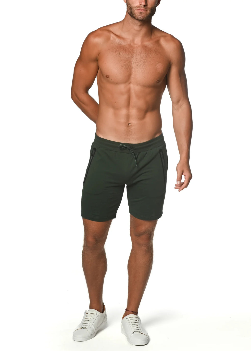 FLEECE FLEX-COTTON STRETCH SHORTS