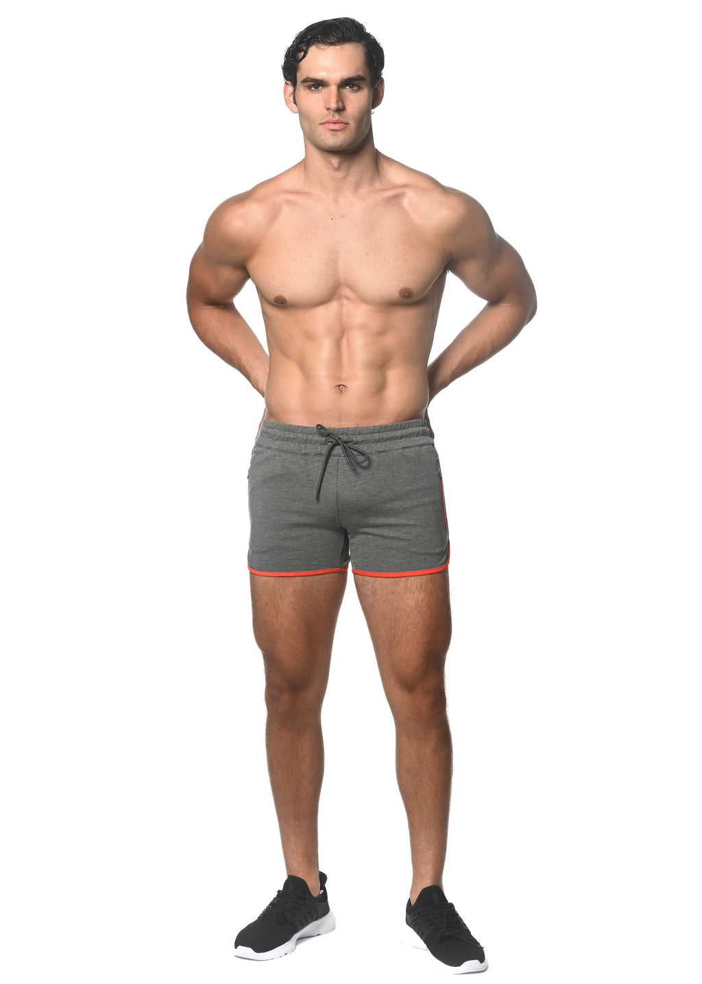 SPRINTER STRETCH GYM SHORTS W/ HEAT WELD ZIPPERS