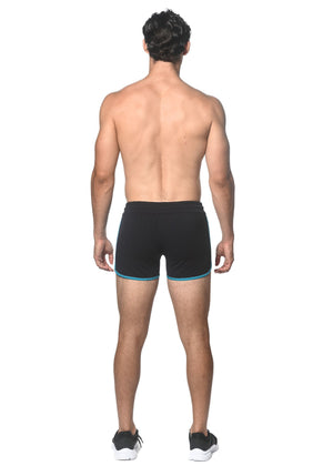 SPRINTER STRETCH GYM SHORTS W/ HEAT WELD ZIPPERS