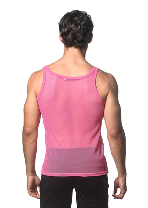 STRETCH MESH TANK WITH SIDE TAPE