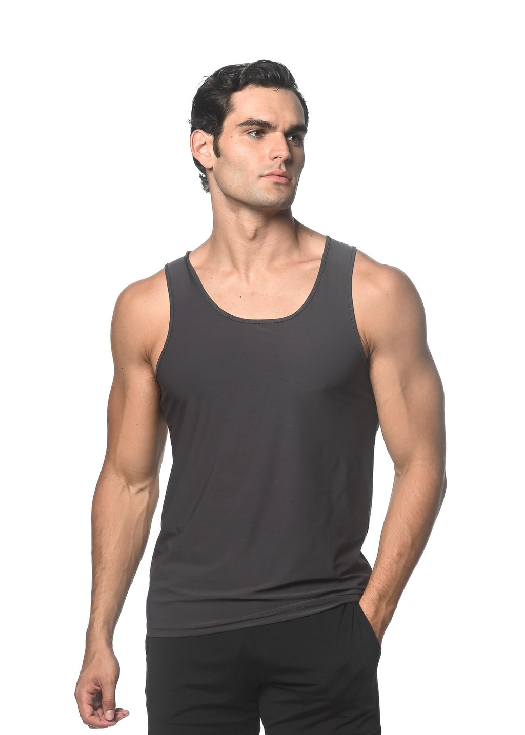 TEXTURED STRETCH MESH PERFORMANCE TANK