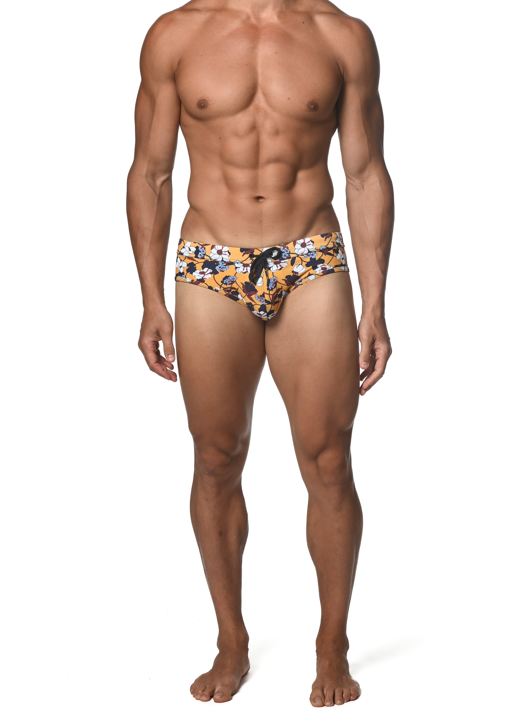 AMBER NAVY BLOOMS FREESTYLE SWIM BRIEF