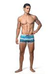 WATERCOLOR STRIPE PRINTED SWIM TRUNK