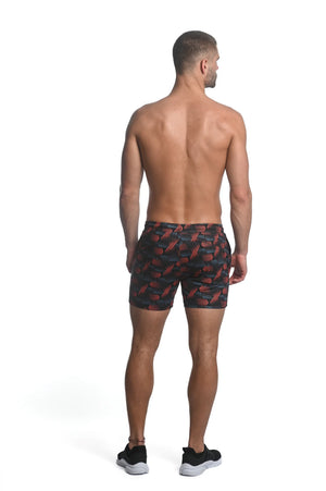 ARROWS PRINTED STRETCH MESH PERFORMANCE SHORT