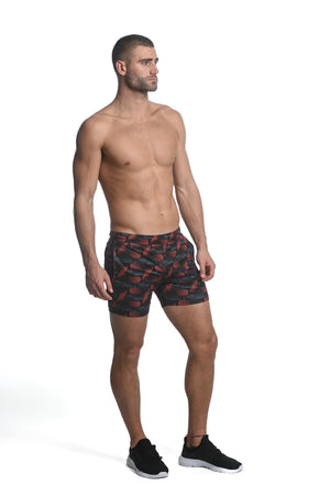 ARROWS PRINTED STRETCH MESH PERFORMANCE SHORT