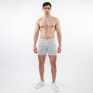 TWEED-LOOK JACQUARD STRETCH KNIT JEANS SHORT (LIMITED-EDITION)