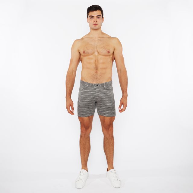 PANTALONES CORTOS CHINO DE PUNTO ELÁSTICO CON TEXTURA DE JAQUARD Y BOLSILLOS CON CREMALLERA