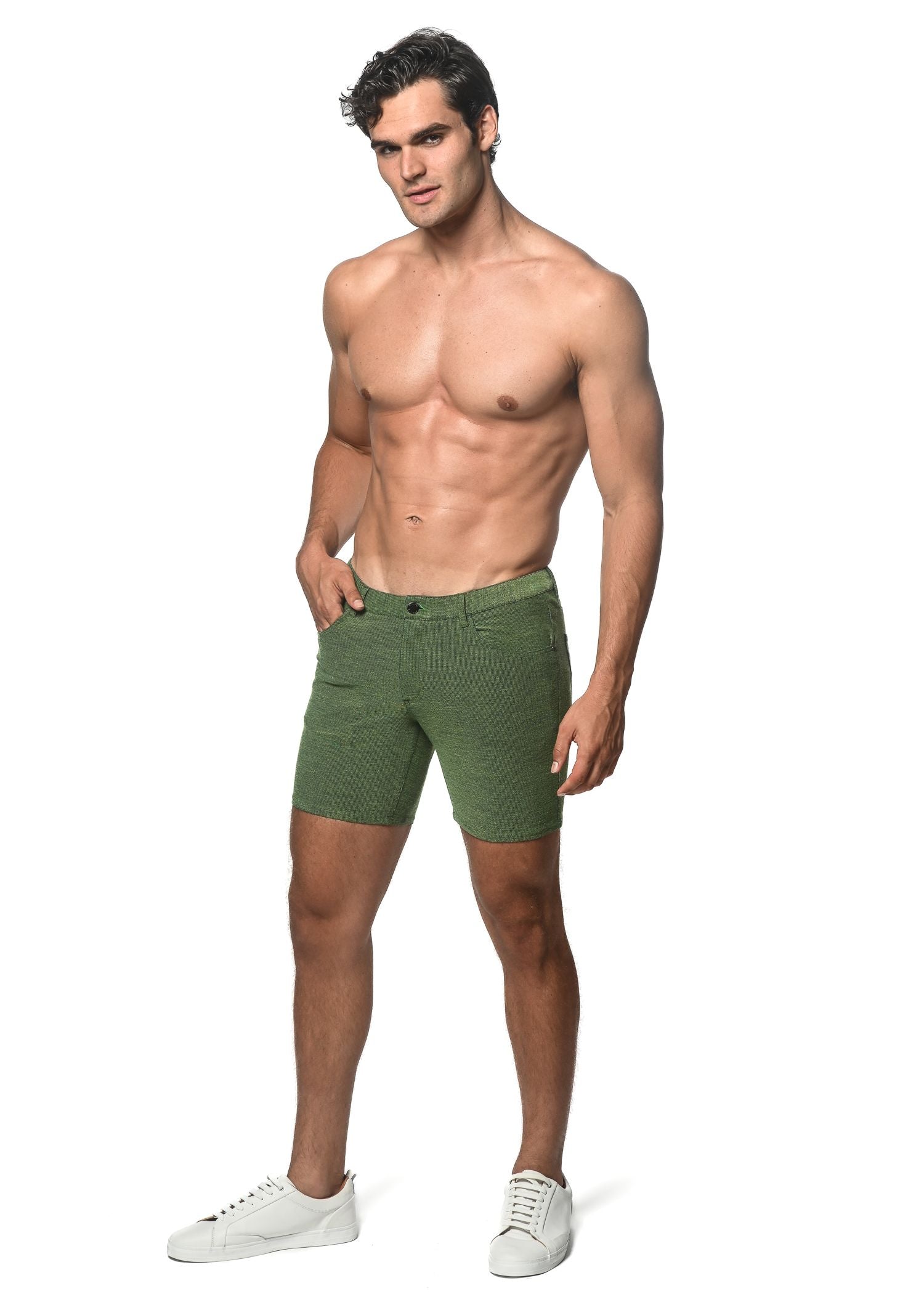 LOOPBACK STRETCH KNIT SHORT