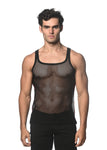 STRETCH MESH TANK WITH SIDE TAPE