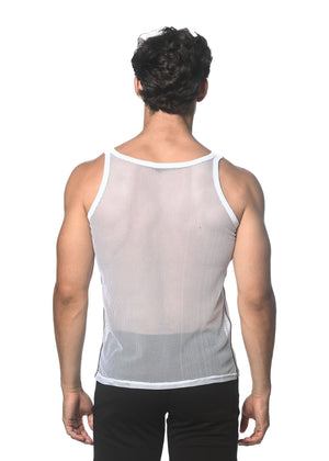 STRETCH MESH TANK WITH SIDE TAPE