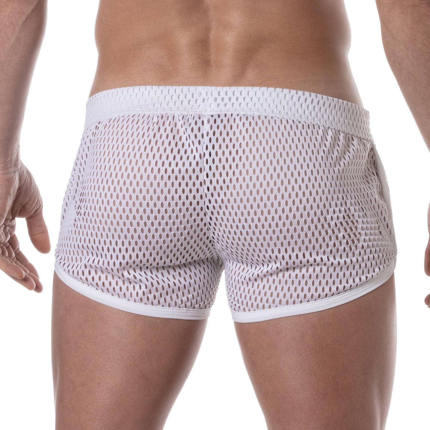 SEE-THROUGH MESH SHORT