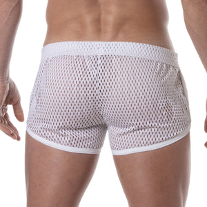 SEE-THROUGH MESH SHORT