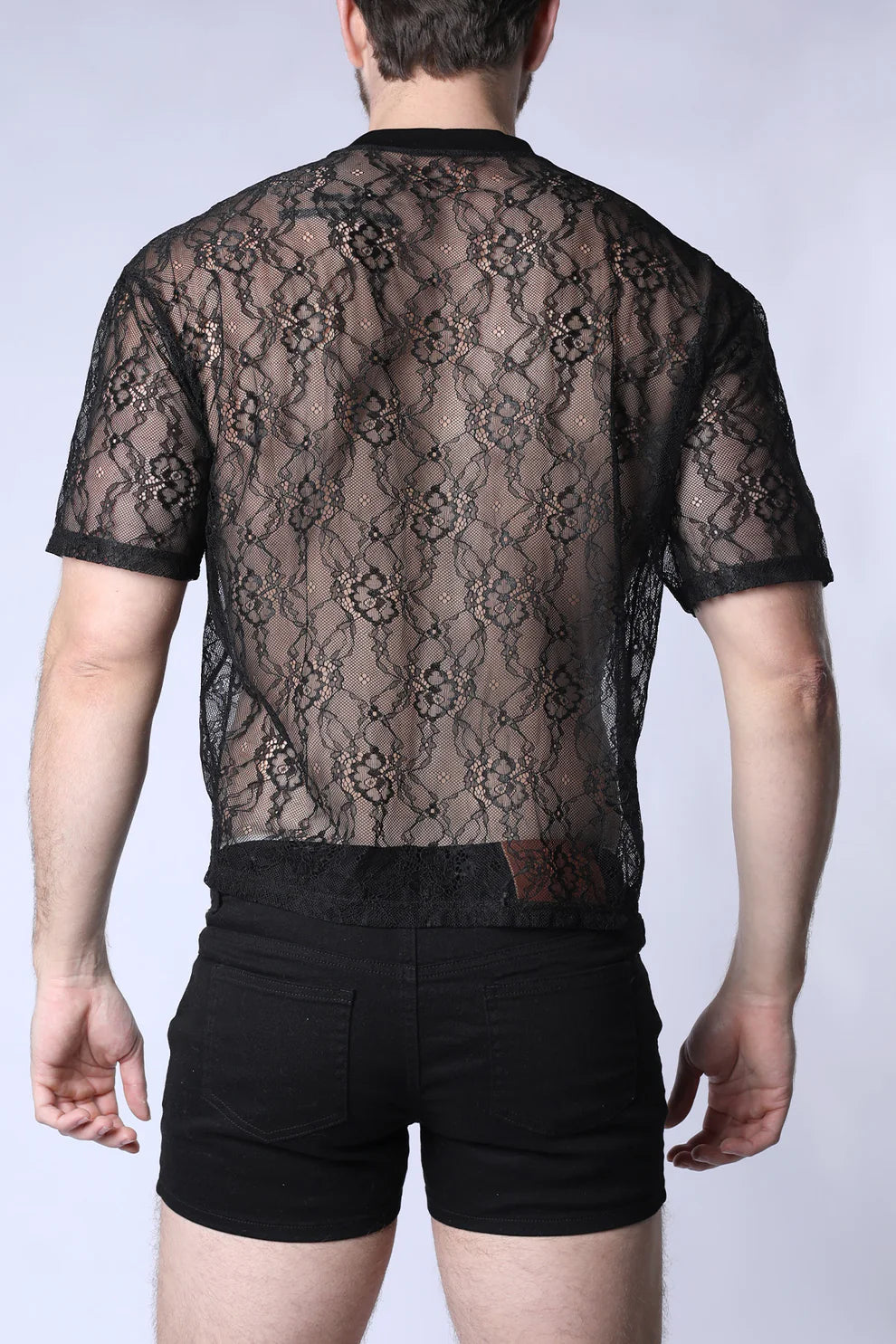 POSITANO LACE CROPPED T-SHIRT