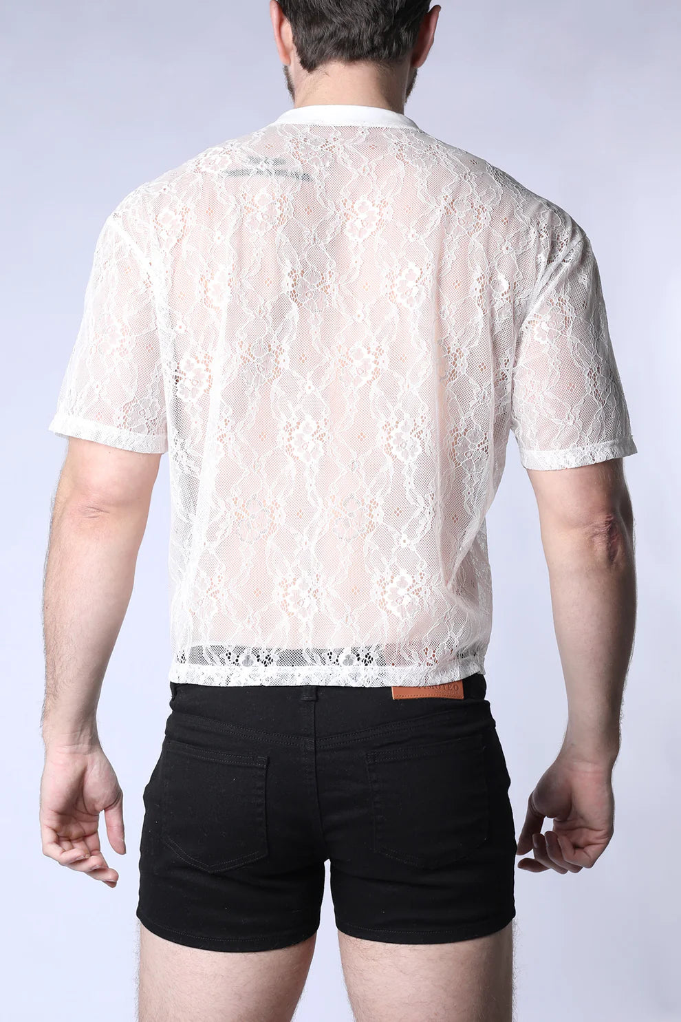 POSITANO LACE CROPPED T-SHIRT