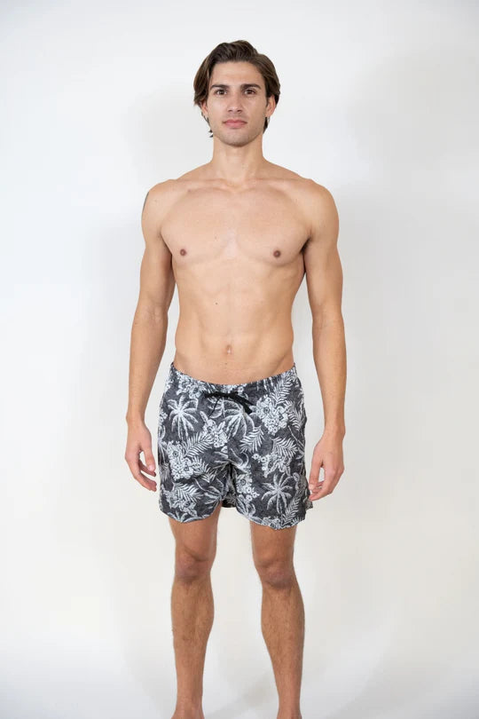 BAÑADOR CON ESTAMPADO HAWAIANO
