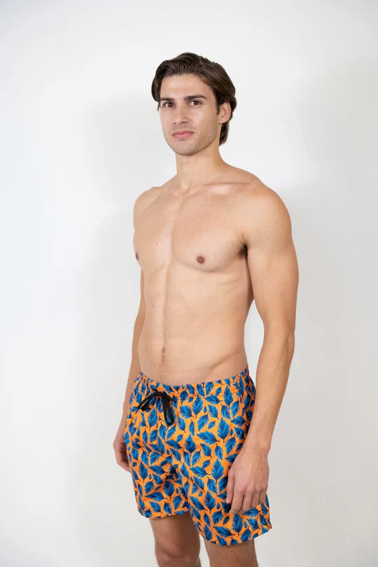BAÑADOR CON ESTAMPADO DE PLUMAS