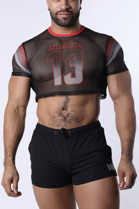 CHAIN REACTION MESH CROP TOP