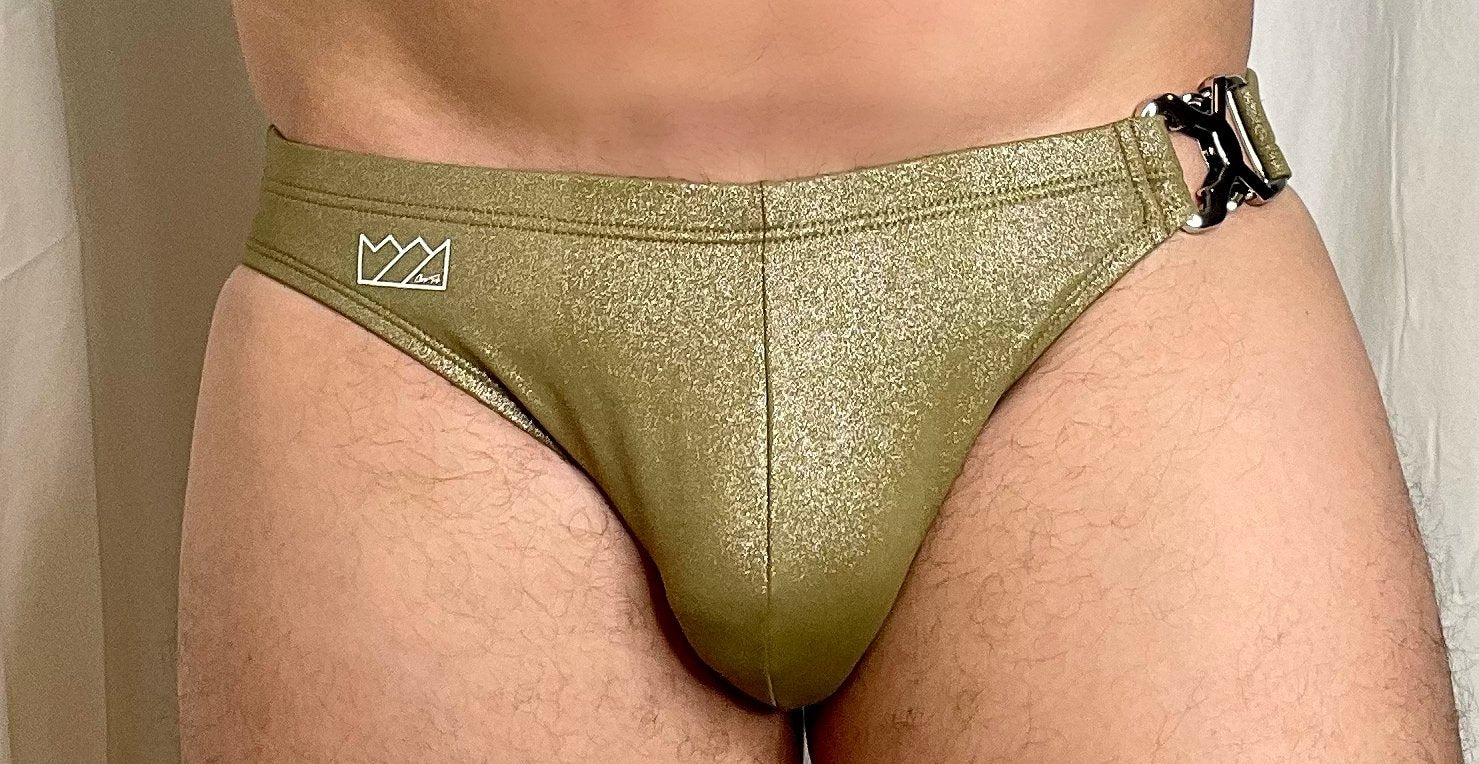 HEAVY METAL GLITTER SWIM BRIEF