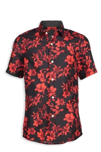 LEAFY FLORAL S/S SHIRT