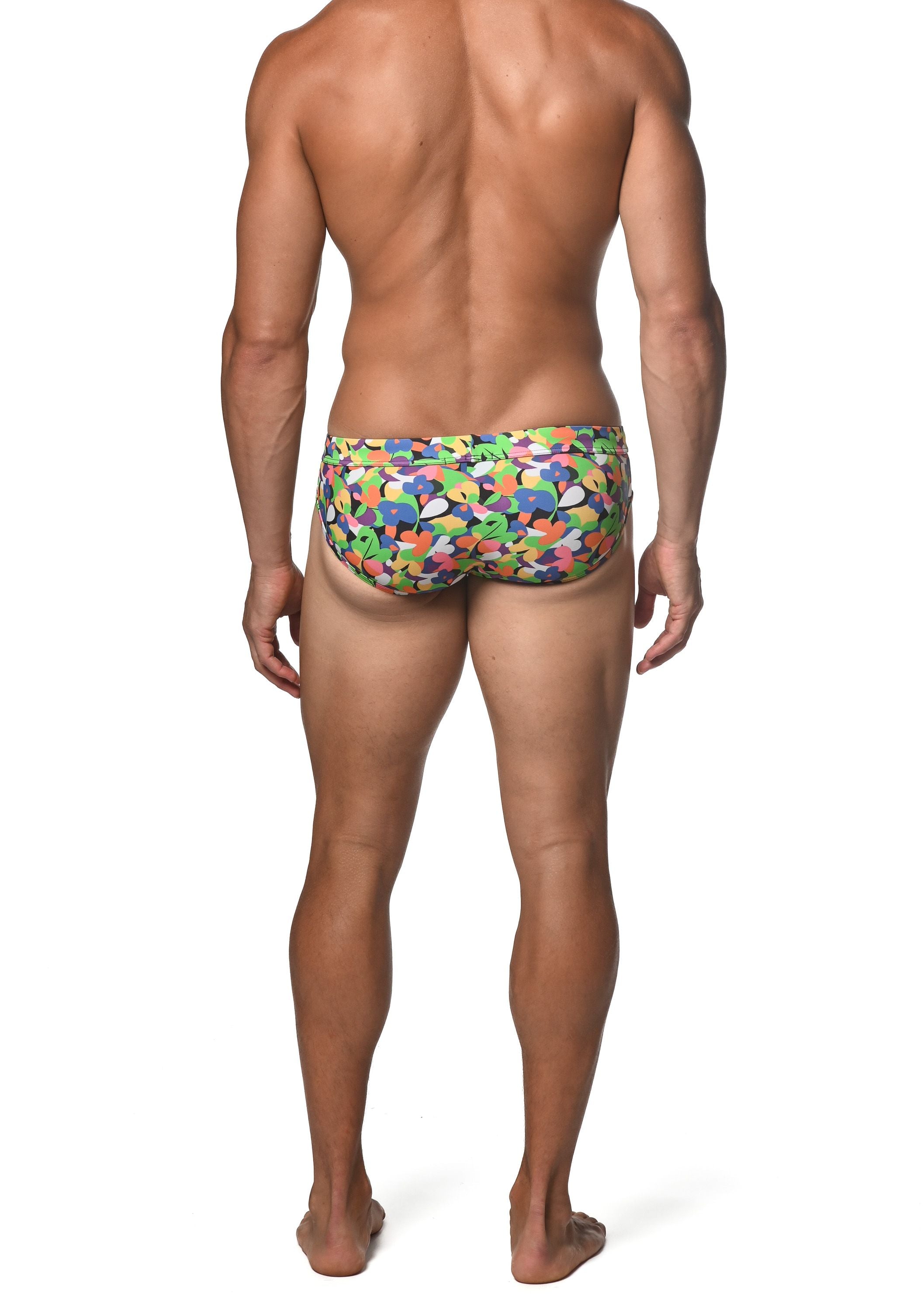 SPRING GREEN ABSTRACT FREESTYLE SWIM BRIEF