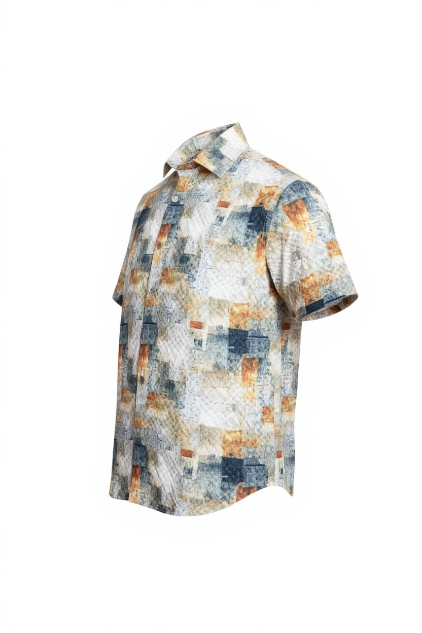SUSLO CRINKLED FABRIC S/S SHIRT