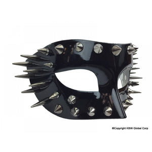 SPIKES HALF FACE MASK - CHOOSE RED OR BLACK