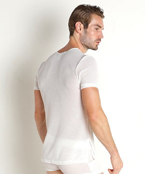 GRID MESH TEE