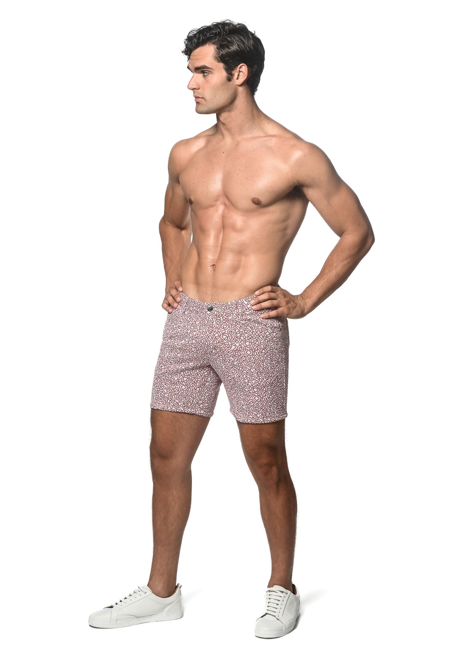 JACQUARD PRINTED STRETCH KNIT SHORT